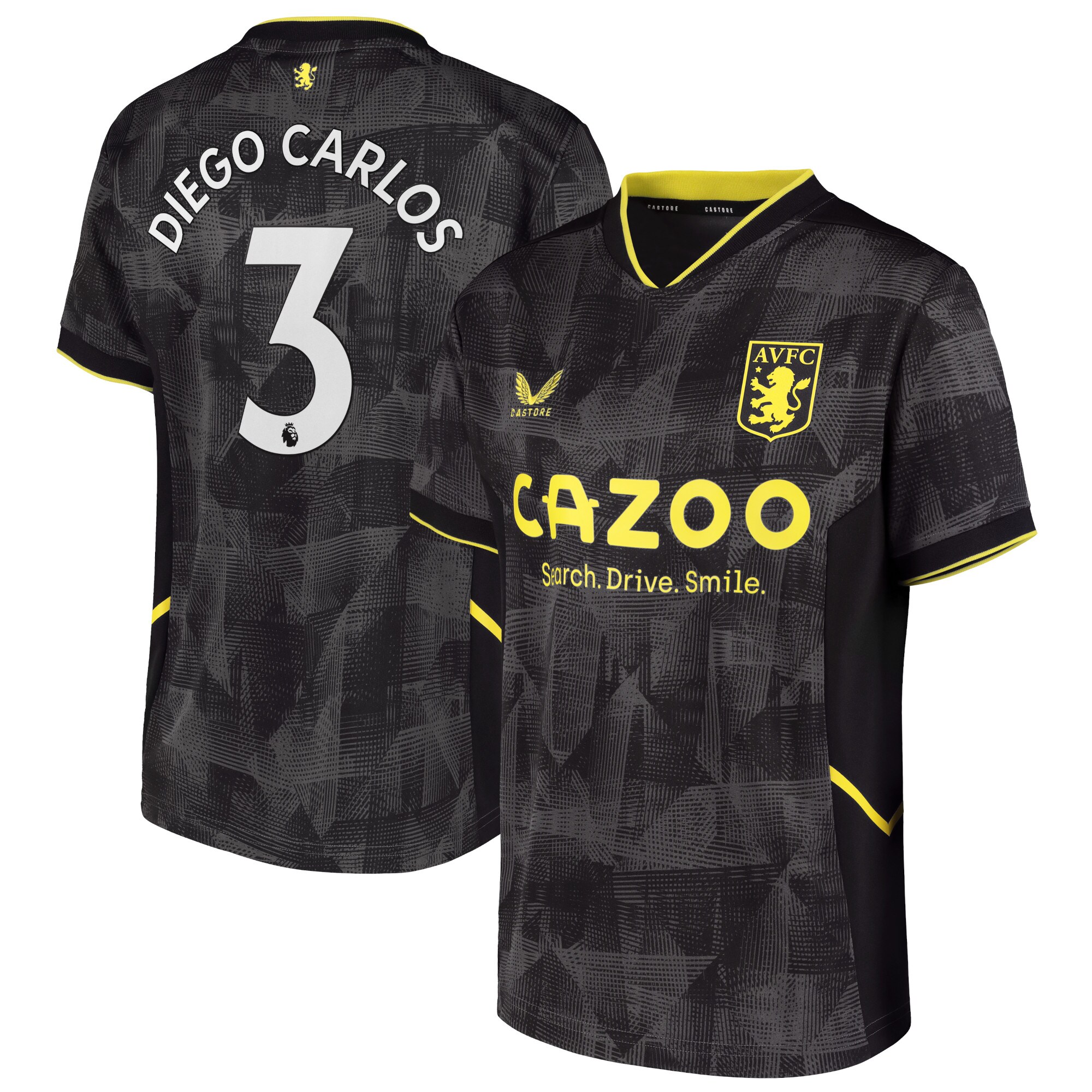Aston Villa Third Shirt 2022-23 with Diego Carlos 3 printing