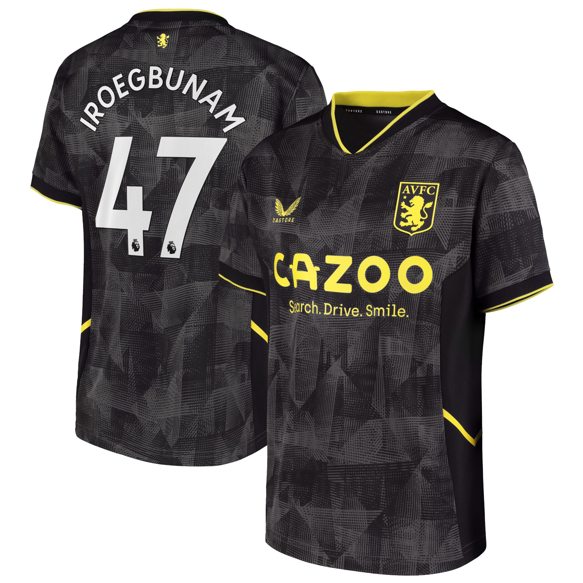 Aston Villa Third Shirt 2022-23 with Iroegbunam 47 printing