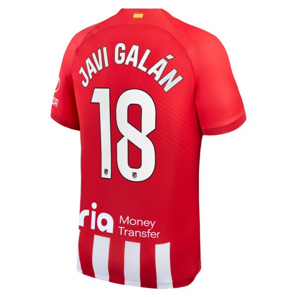 Atlético de Madrid Home Stadium Shirt 2023-24 with Javi Galán 18 printing