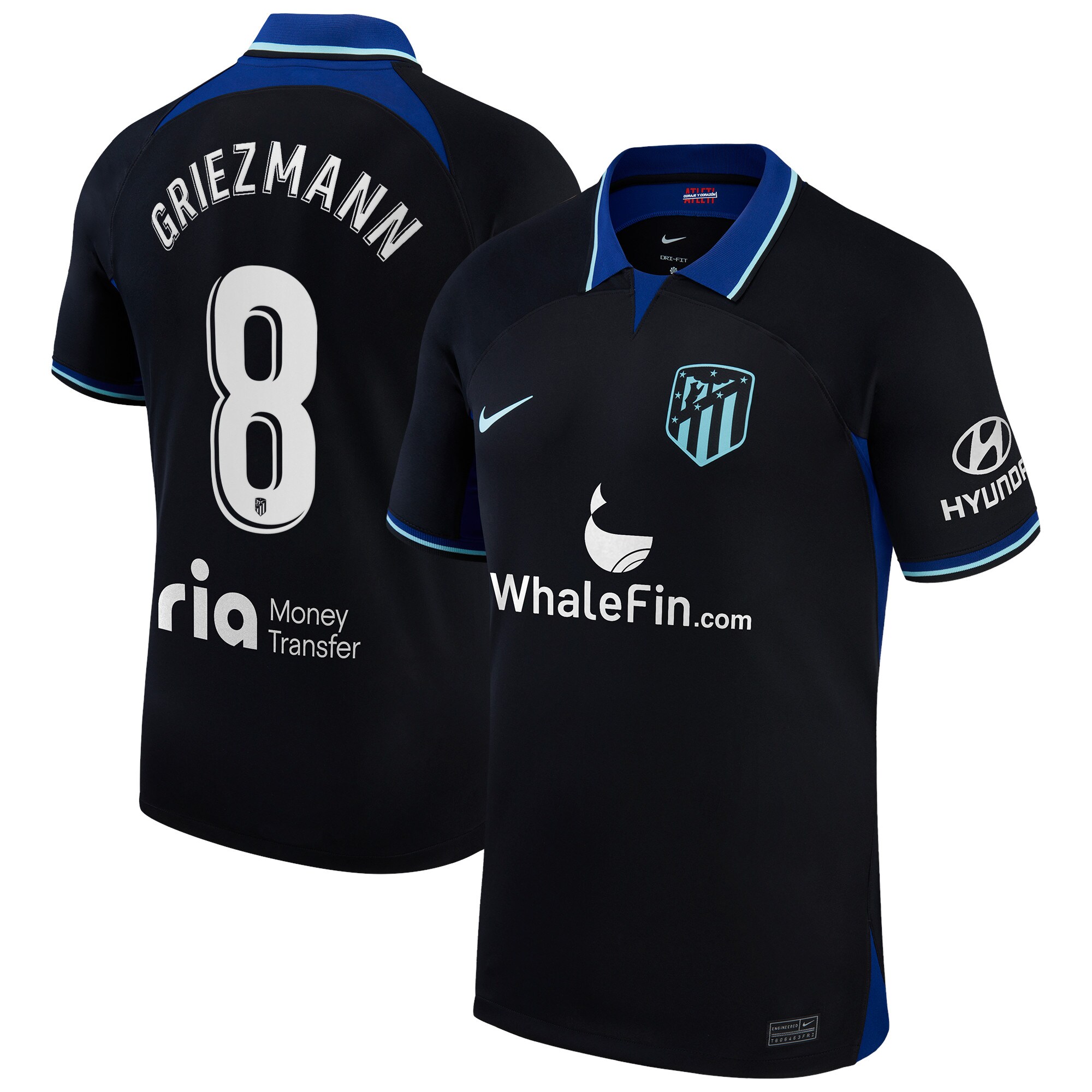 Atlético de Madrid Away Stadium Shirt 2022-23 with Griezmann 8 printing