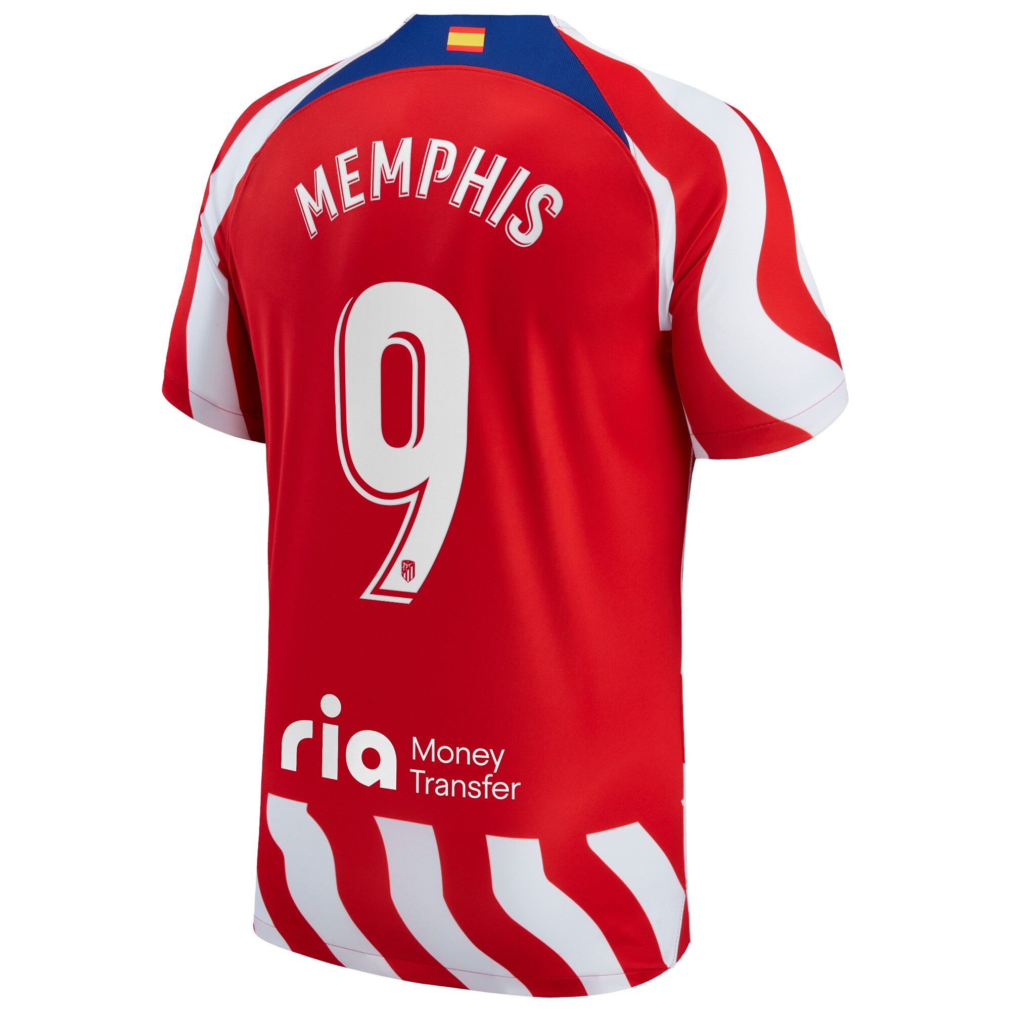 Atlético de Madrid Home Stadium Shirt 2022-23 with Memphis 9 printing