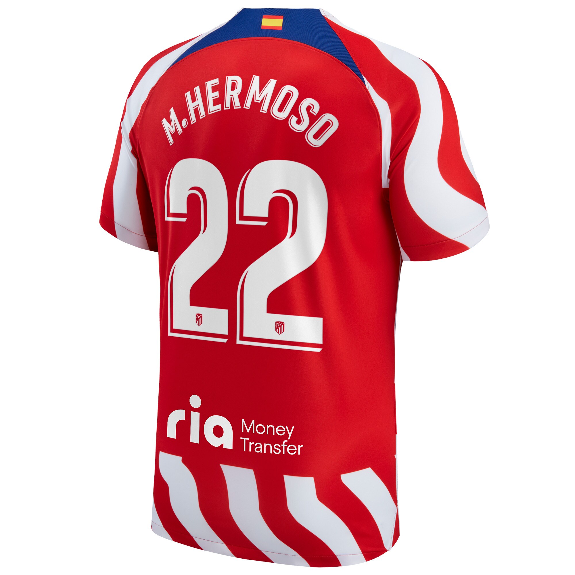 Atlético de Madrid Home Stadium Shirt 2022-23 with M.Hermoso 22 printing