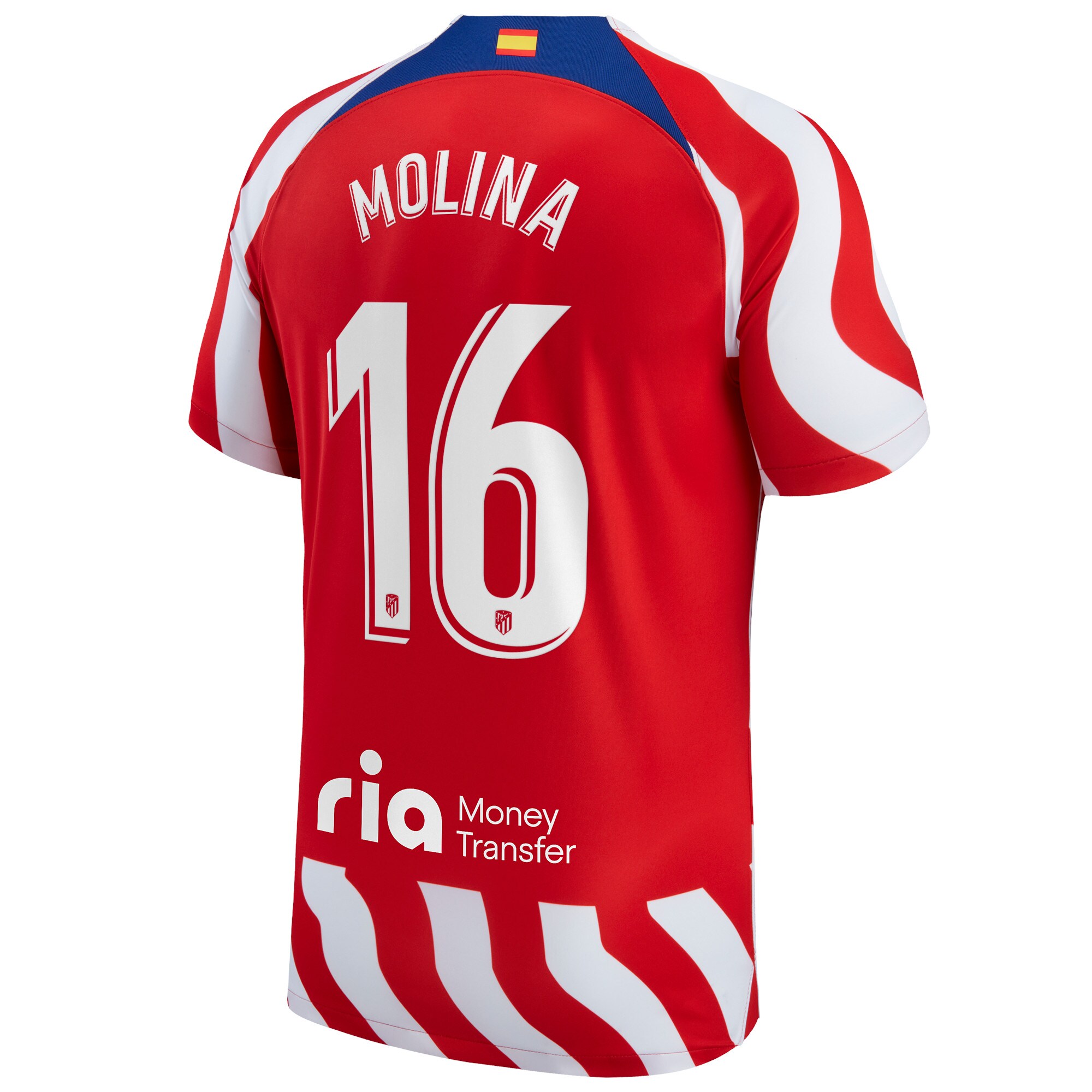 Atlético de Madrid Home Stadium Shirt 2022-23 with Molina 16 printing