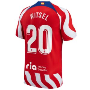 Atlético de Madrid Home Stadium Shirt 2022-23 with Witsel 20 printing
