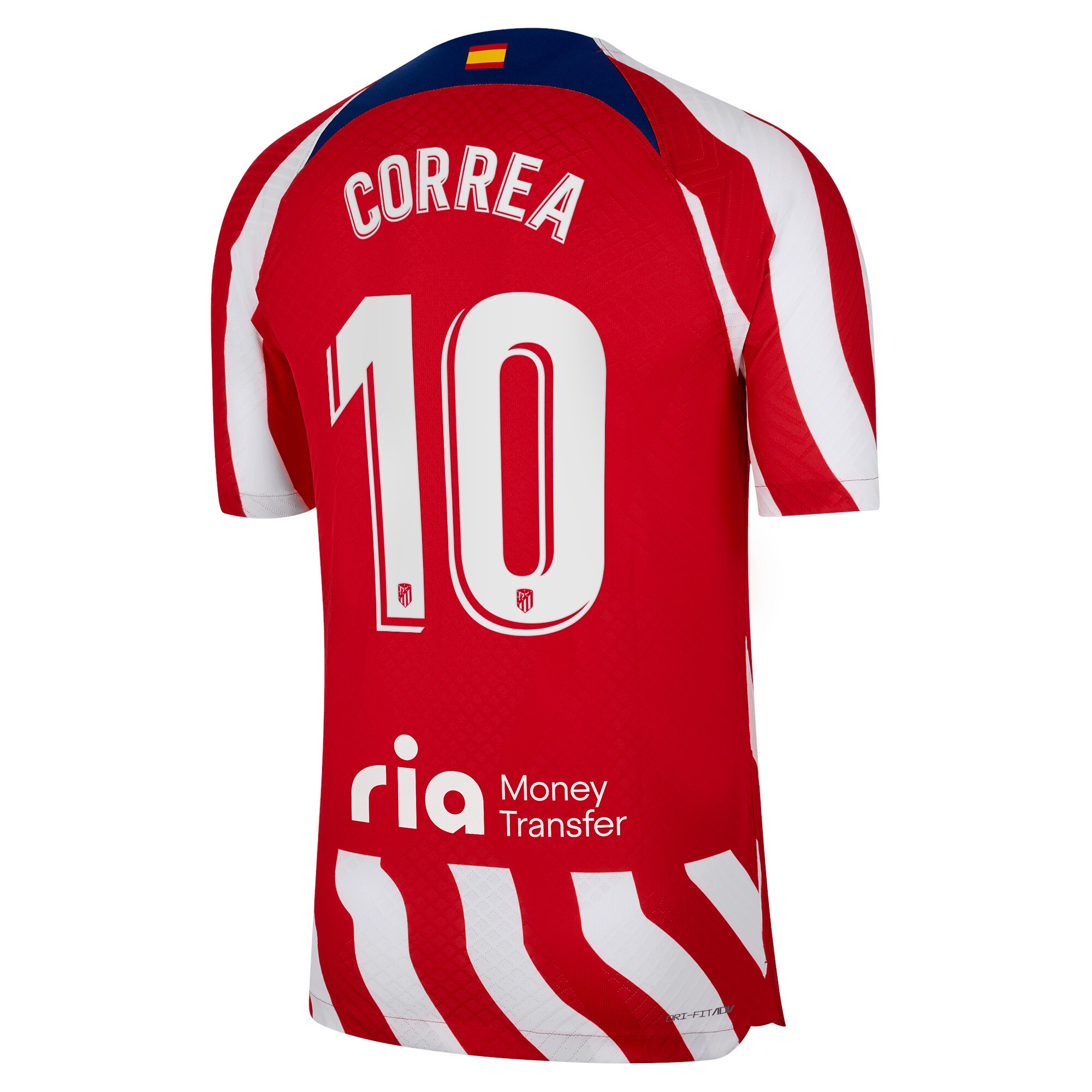 Atlético de Madrid Home Vapor Match Shirt 2022-23 with Correa 10 printing