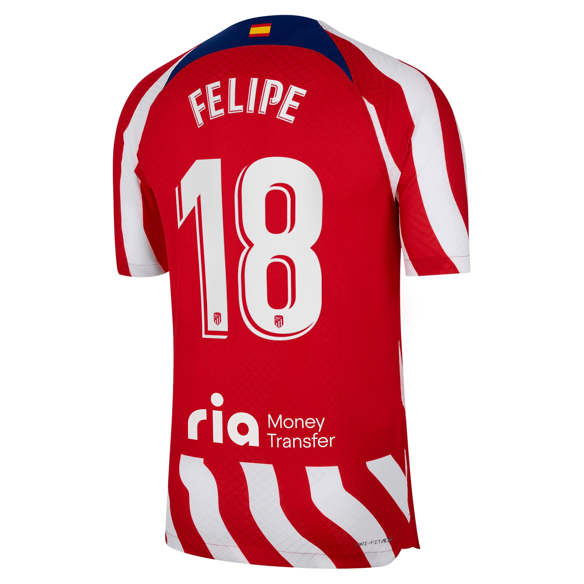 Atlético de Madrid Home Vapor Match Shirt 2022-23 with Felipe 18 printing