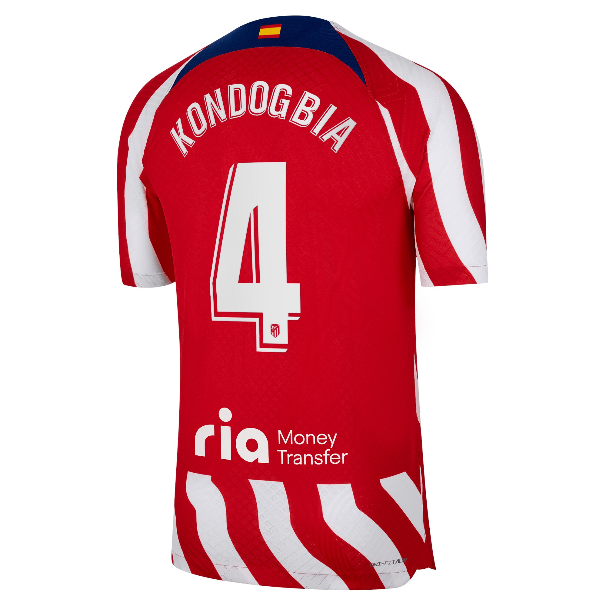 Atlético de Madrid Home Vapor Match Shirt 2022-23 with Kondogbia 4 printing