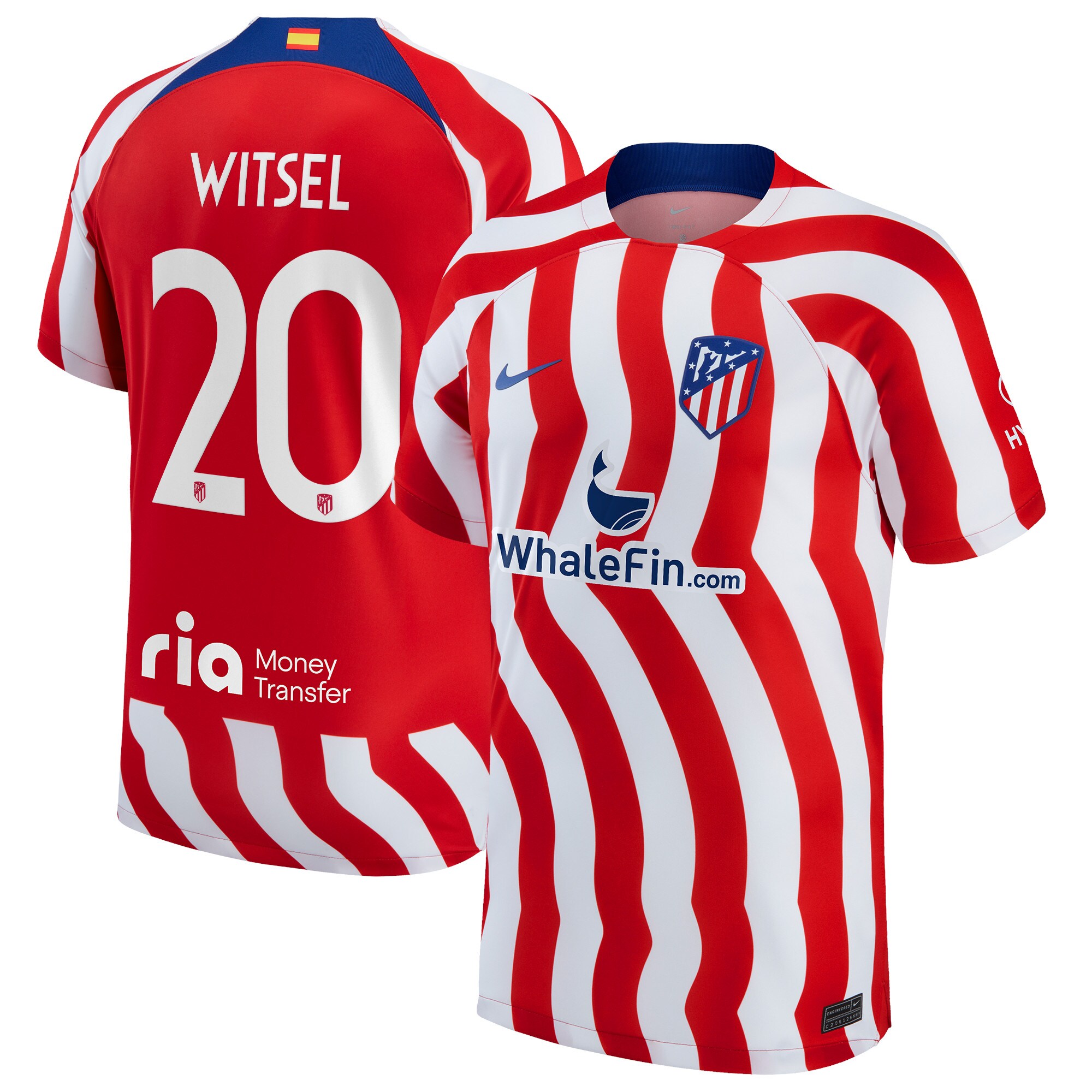 Atlético de Madrid Metropolitano Home Stadium Shirt 2022-23 with Witsel 20 printing
