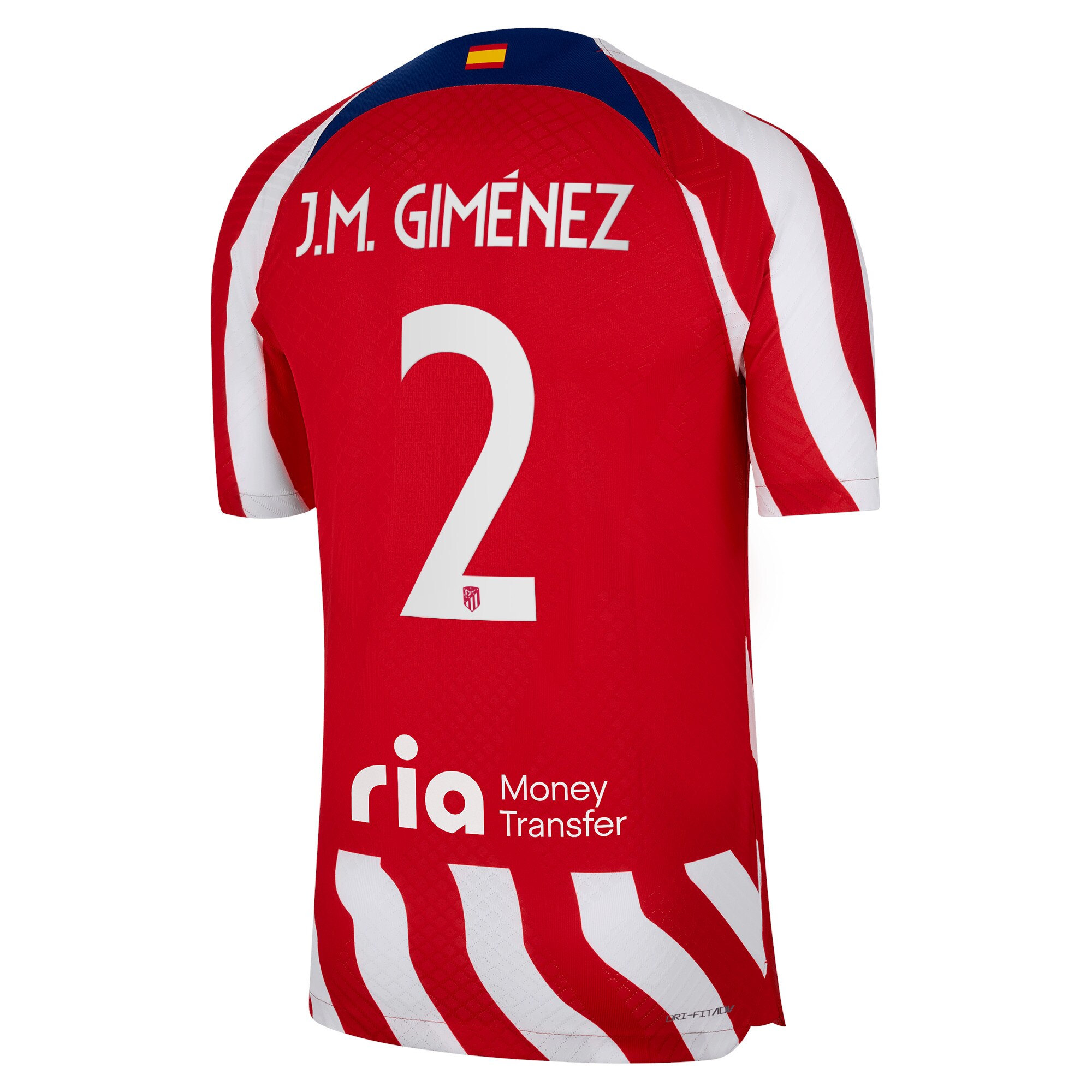 Atlético de Madrid Metropolitano Home Vapor Match Shirt 2022-23 with J.M. Giménez 2 printing