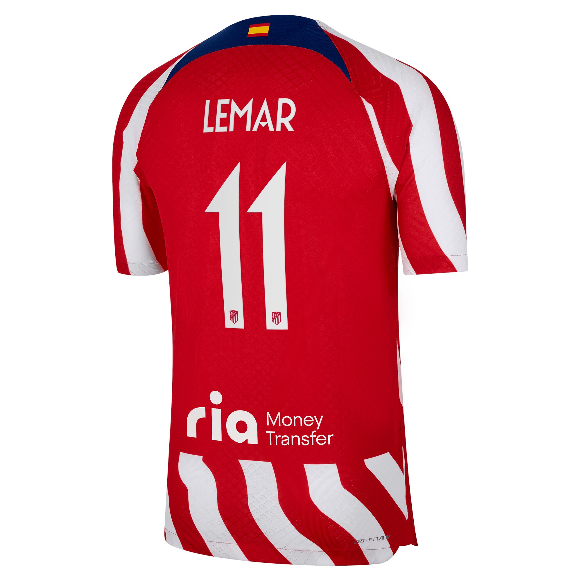 Atlético de Madrid Metropolitano Home Vapor Match Shirt 2022-23 with Lemar 11 printing