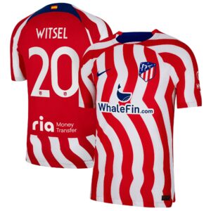 Atlético de Madrid Metropolitano Home Vapor Match Shirt 2022-23 with Witsel 20 printing