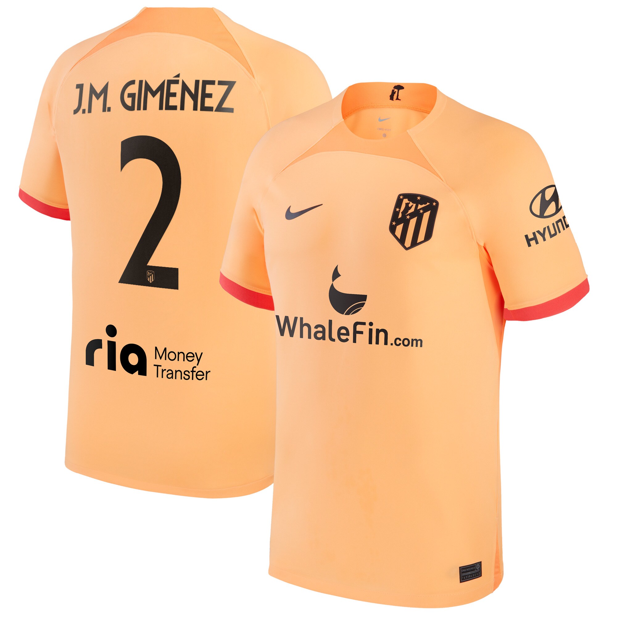 Atlético de Madrid Metropolitano Third Stadium Shirt 2022-23 with J.M. Giménez 2 printing