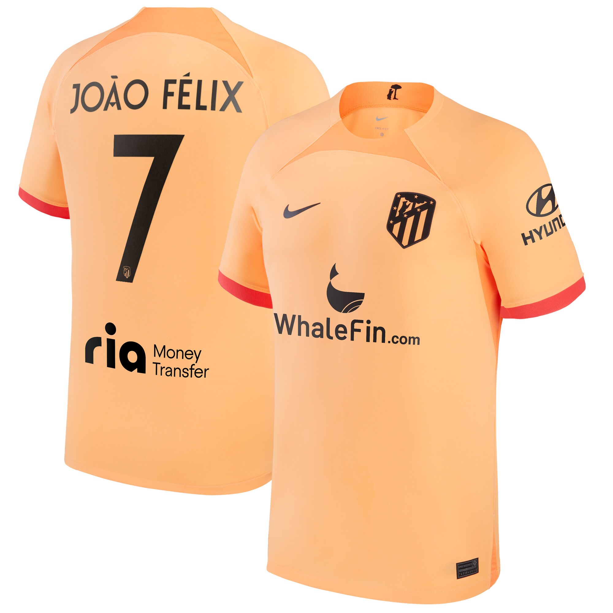 Atlético de Madrid Metropolitano Third Stadium Shirt 2022-23 with João Félix 7 printing