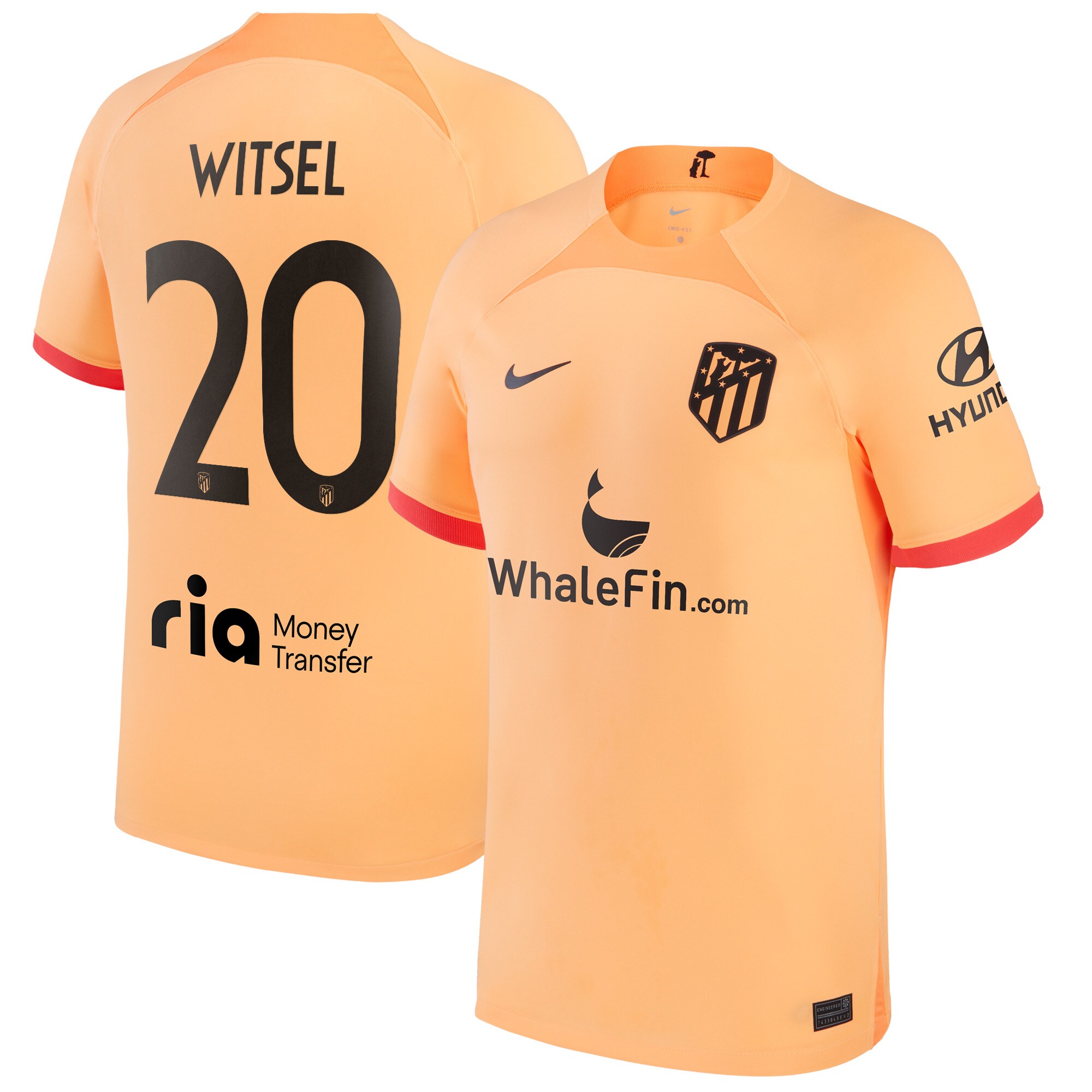 Atlético de Madrid Metropolitano Third Stadium Shirt 2022-23 with Witsel 20 printing
