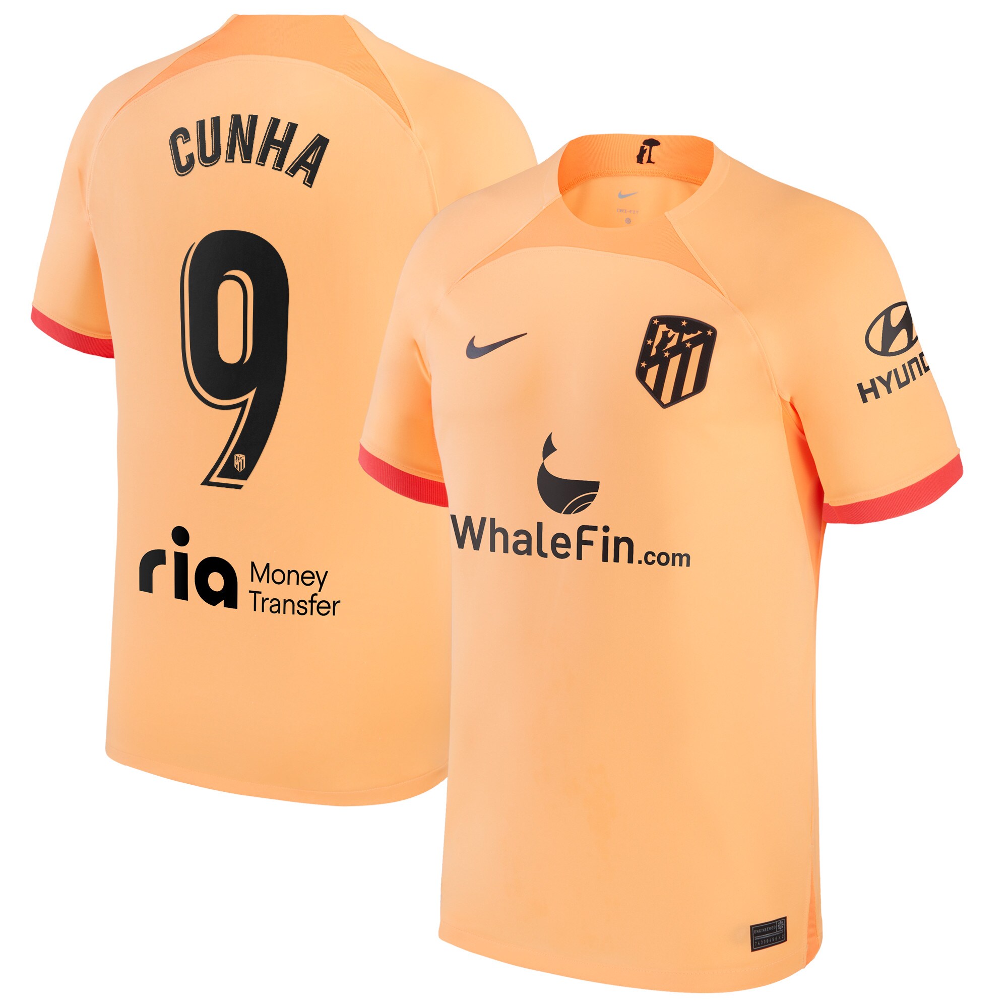 Atlético de Madrid Third Stadium Shirt 2022-23 with Cunha 9 printing