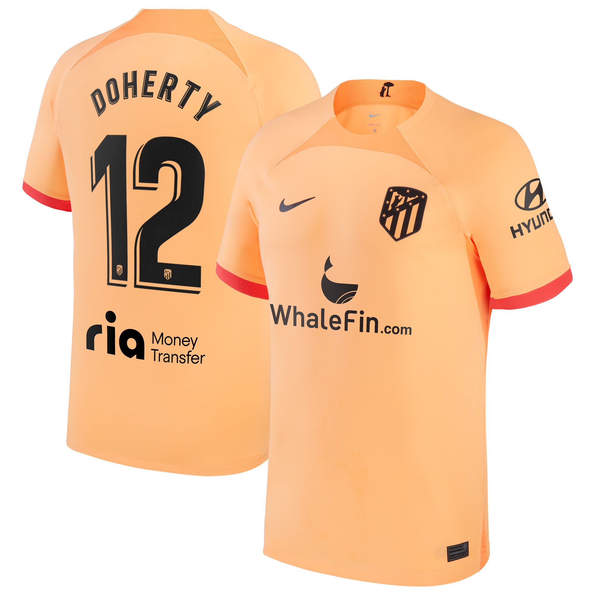 Atlético de Madrid Third Stadium Shirt 2022-23 with Doherty 12 printing