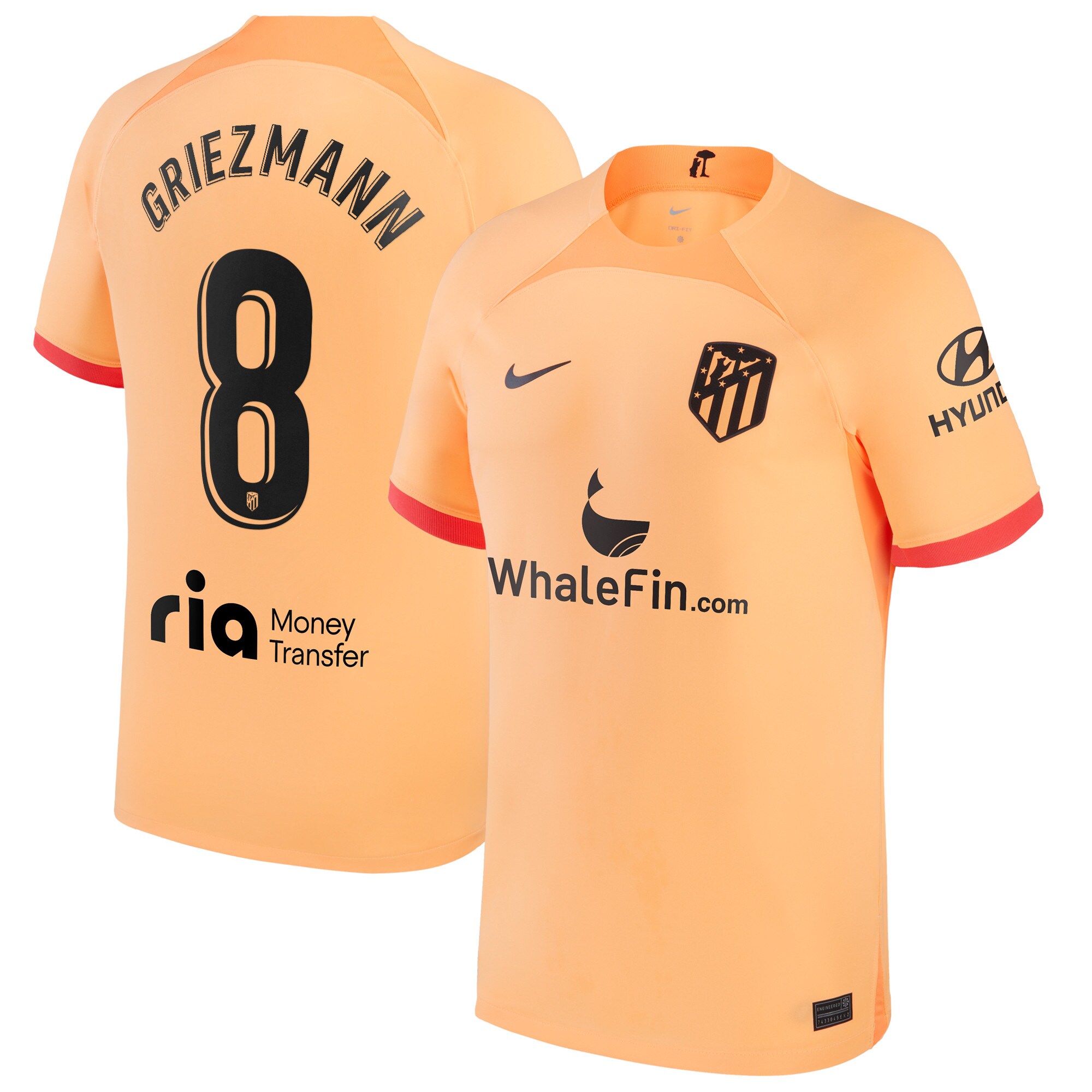 Atlético de Madrid Third Stadium Shirt 2022-23 with Griezmann 8 printing