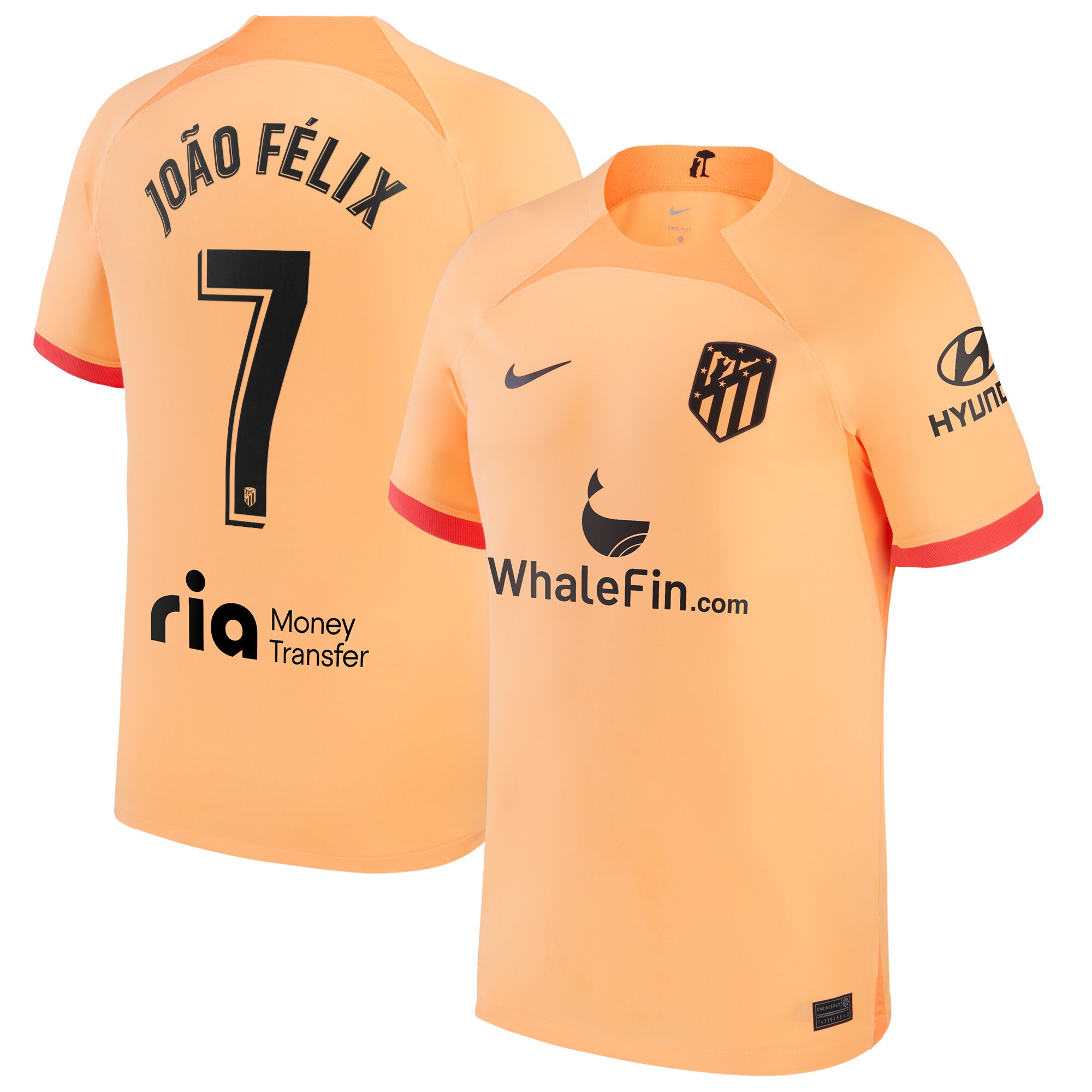 Atlético de Madrid Third Stadium Shirt 2022-23 with João Félix 7 printing