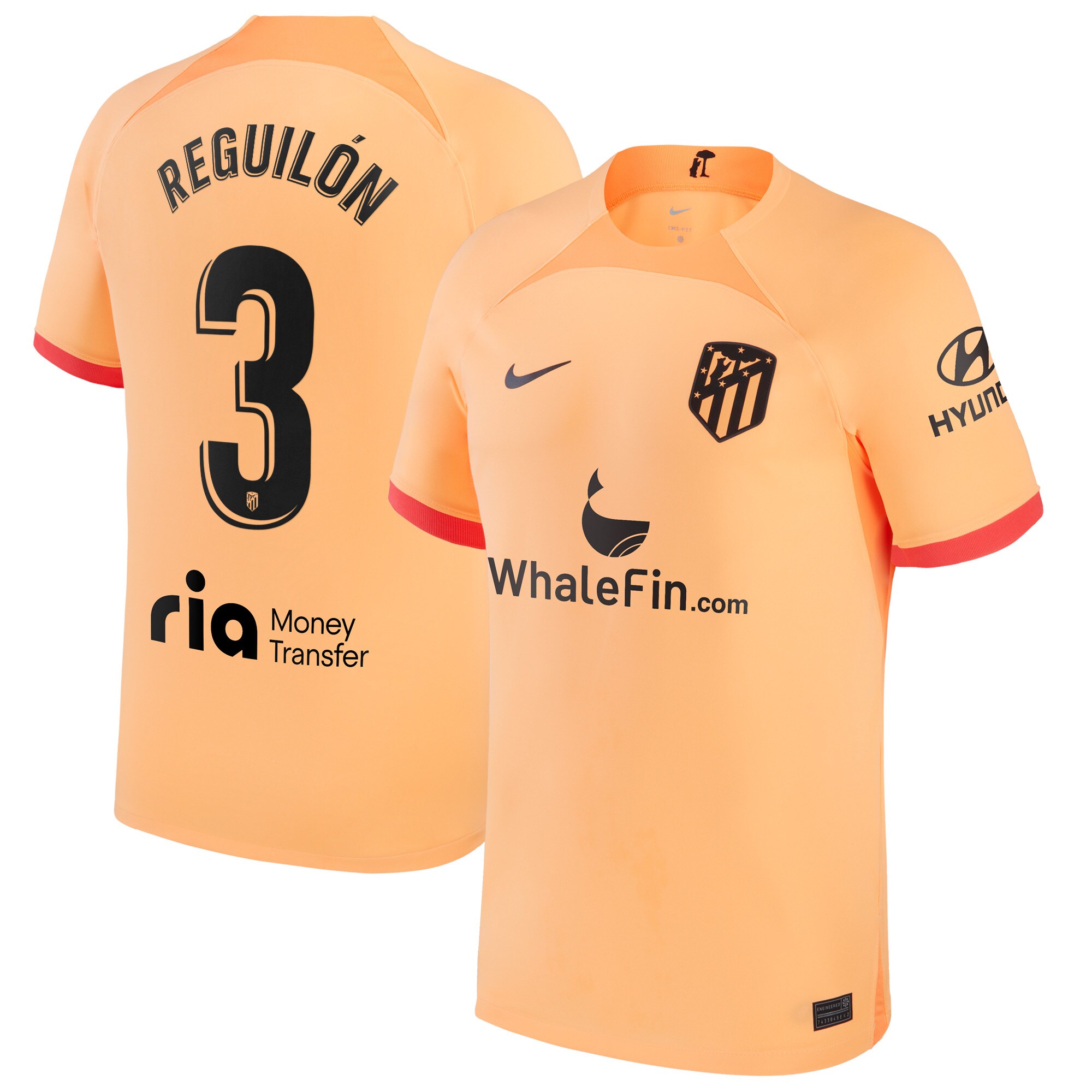 Atlético de Madrid Third Stadium Shirt 2022-23 with Reguilón 3 printing