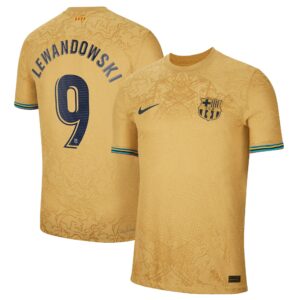 Barcelona Away Vapor Match Shirt 2022-23 with Lewandowski 9 printing