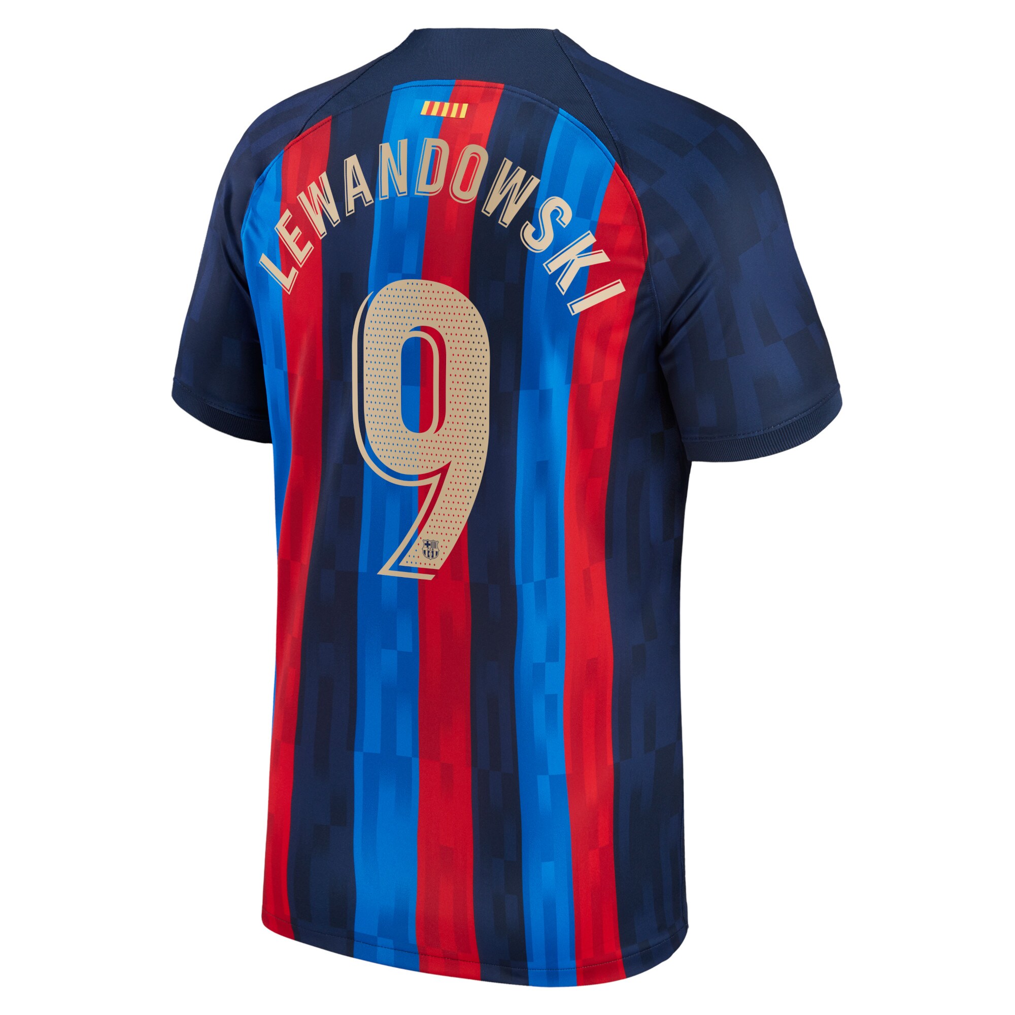 Barcelona Home Stadium Shirt 2022-23 with Lewandowski 9 printing