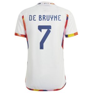 Belgium Away Shirt with De Bruyne 7 printing