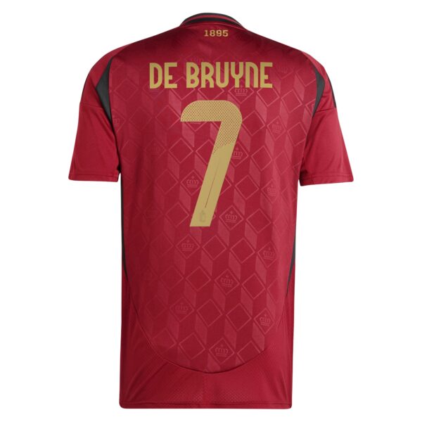 Belgium FA Home Shirt 2024 with De Bruyne 7 printing