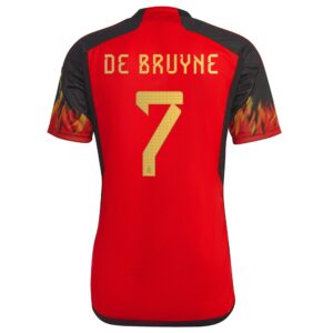 Belgium Home Shirt with De Bruyne 7 printing