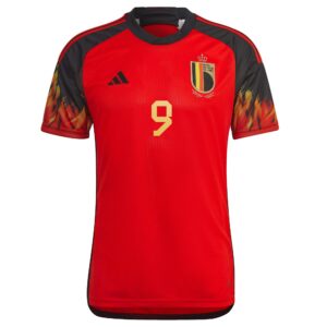 Belgium Home Shirt with Lukaku 9 printing