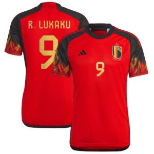 Belgium Home Shirt with Lukaku 9 printing