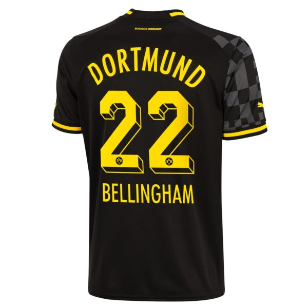 Borussia Dortmund Away Shirt 2022-23 with Bellingham 22 printing