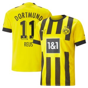 Borussia Dortmund Home Shirt 2022-23 with Reus 11 printing