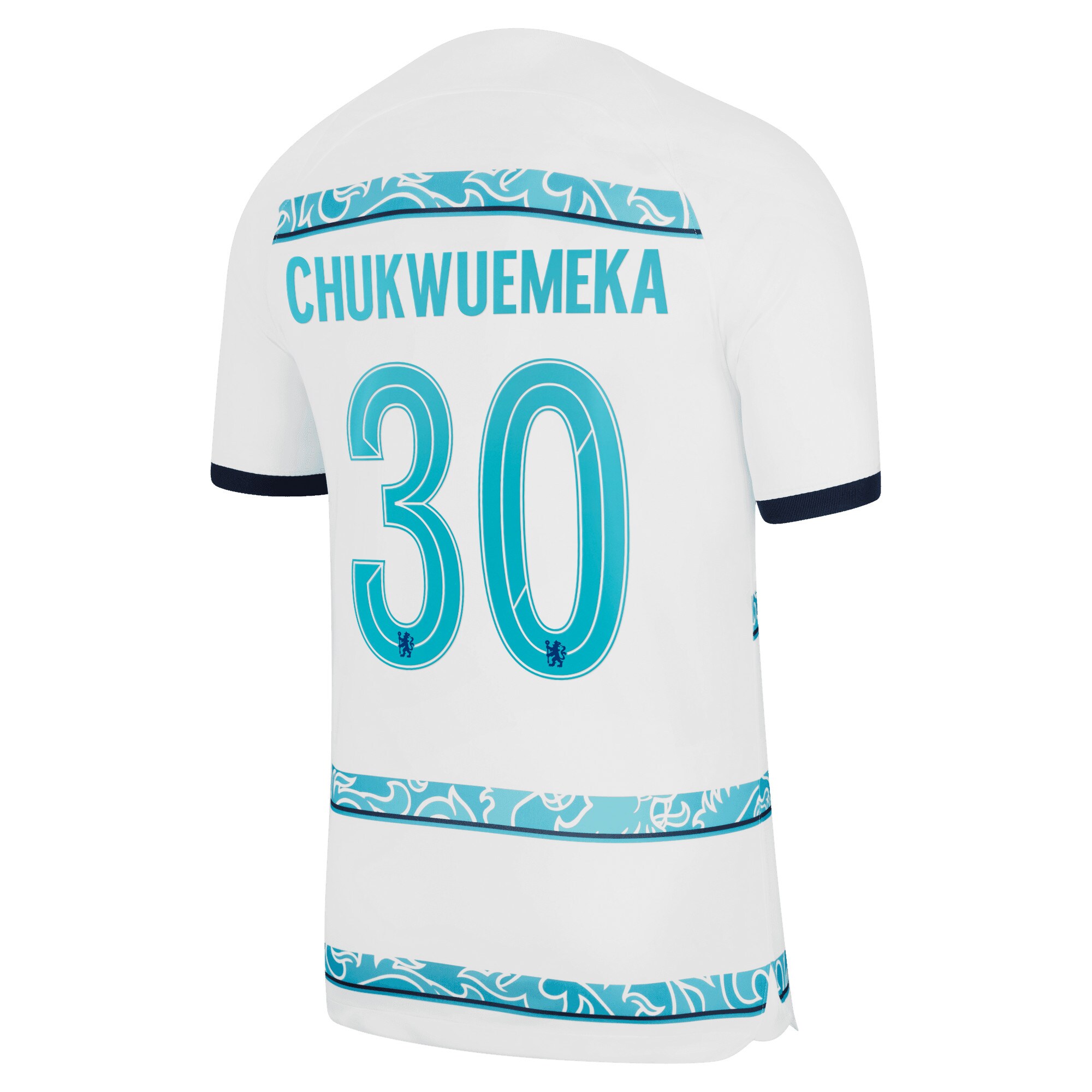 Chelsea Away Cup Stadium Shirt 2022-23 with Chukwuemeka 30 printing