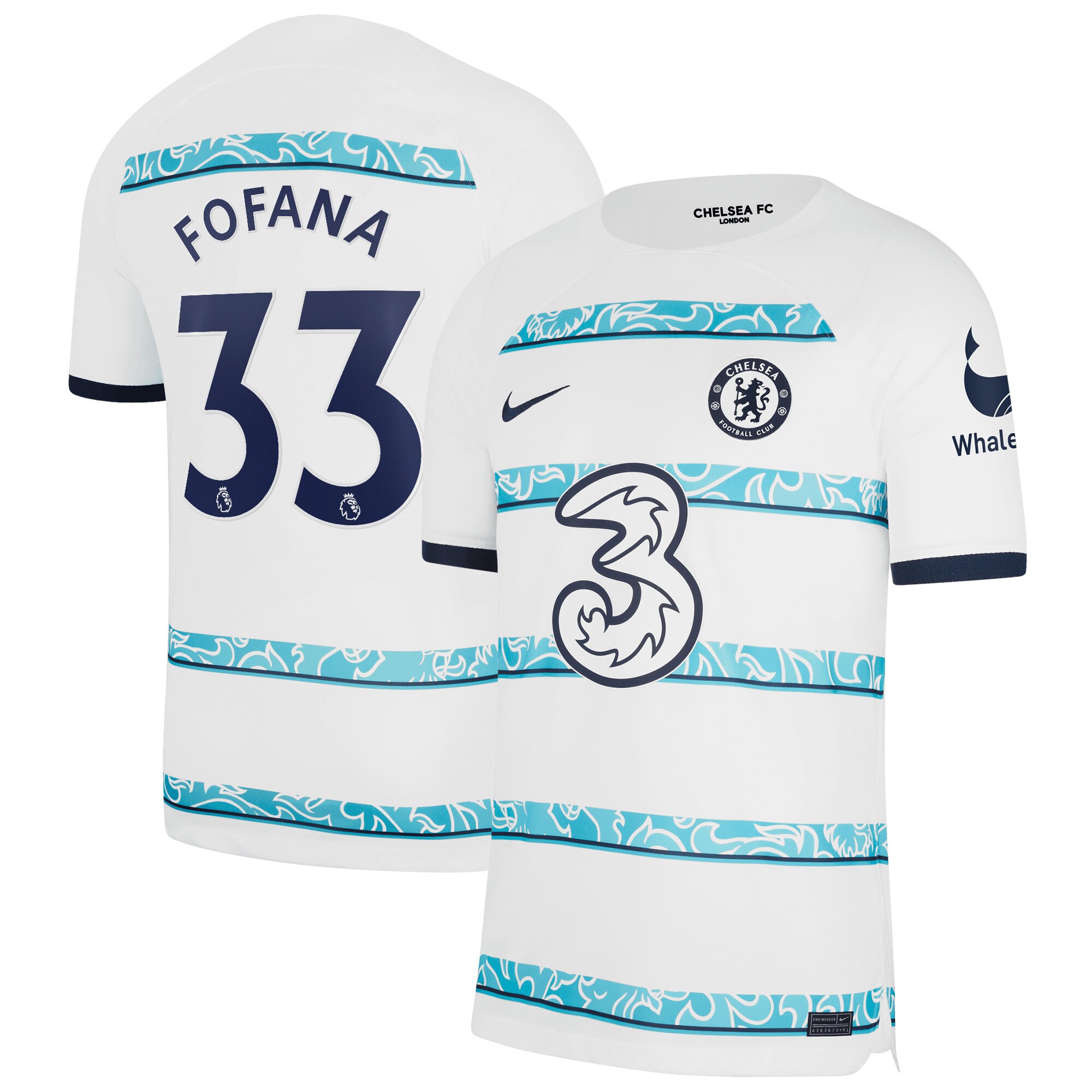 Chelsea Away Stadium Shirt 2022-23 with Fofana 33 printing