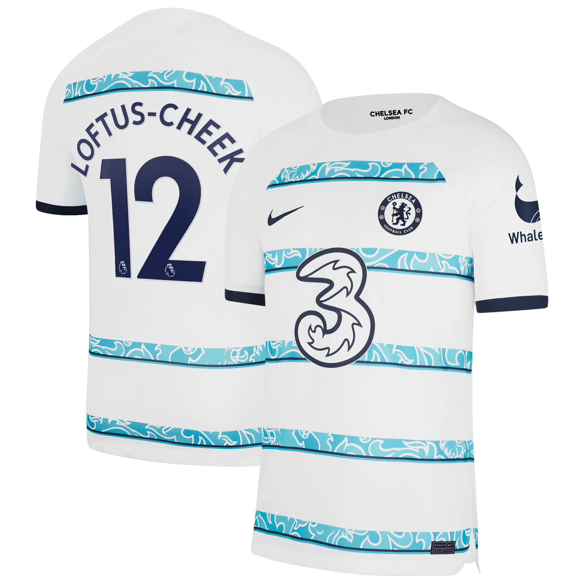 Chelsea Away Stadium Shirt 2022-23 with Loftus-Cheek 12 printing