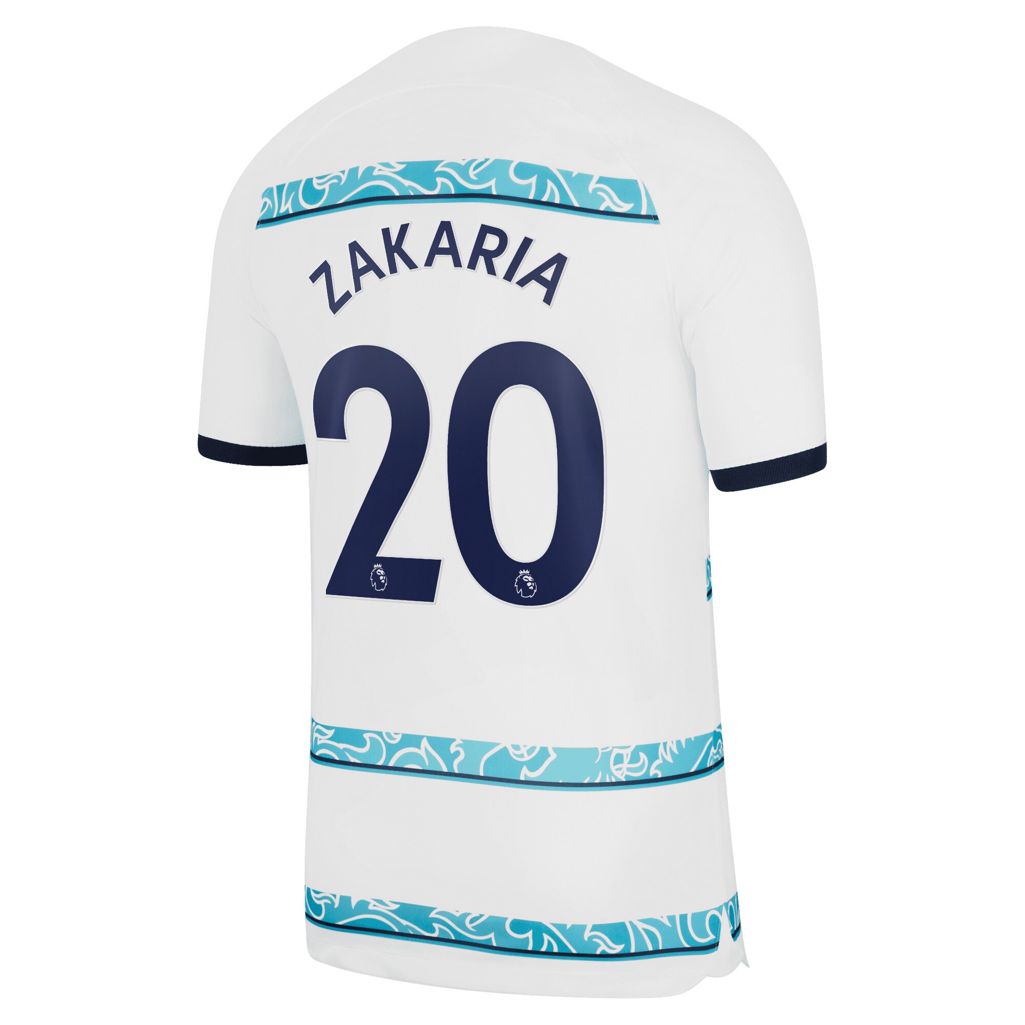 Chelsea Away Stadium Shirt 2022-23 with Zakaria 20 printing