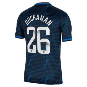 Chelsea Away Stadium Sponsored Shirt 2023-24 With Buchanan 26 Wsl Printing