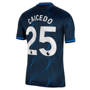 Chelsea Away Stadium Sponsored Shirt 2023-24 With Caicedo 25 Printing