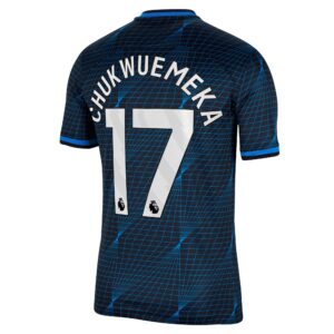 Chelsea Away Stadium Sponsored Shirt 2023-24 With Chukwuemeka 17 Printing