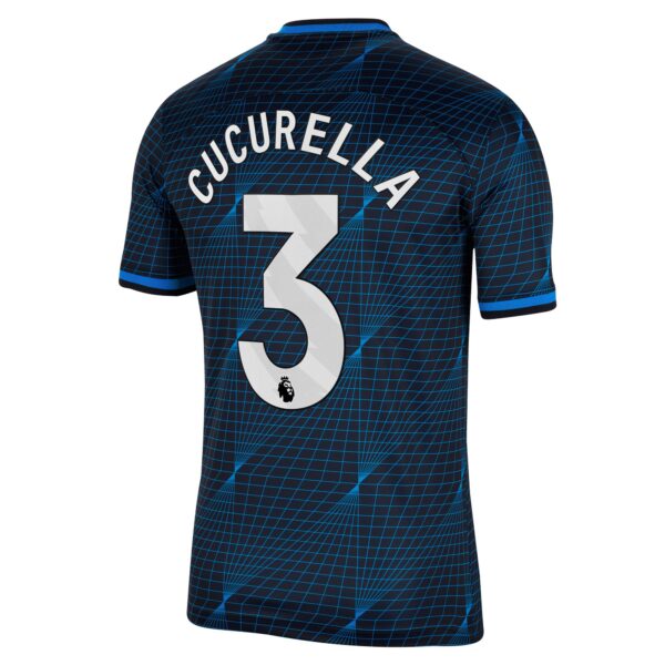 Chelsea Away Stadium Sponsored Shirt 2023-24 With Cucurella 3 Printing