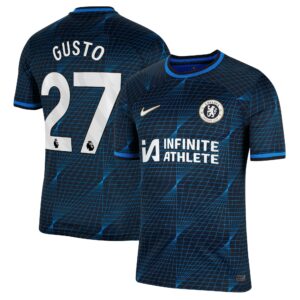 Chelsea Away Stadium Sponsored Shirt 2023-24 With Gusto 27 Printing