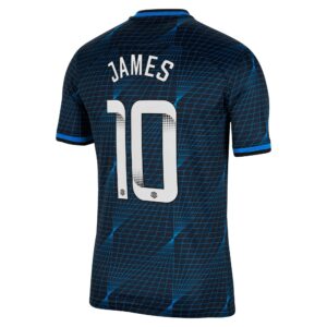 Chelsea Away Stadium Sponsored Shirt 2023-24 With James 10 Wsl Printing