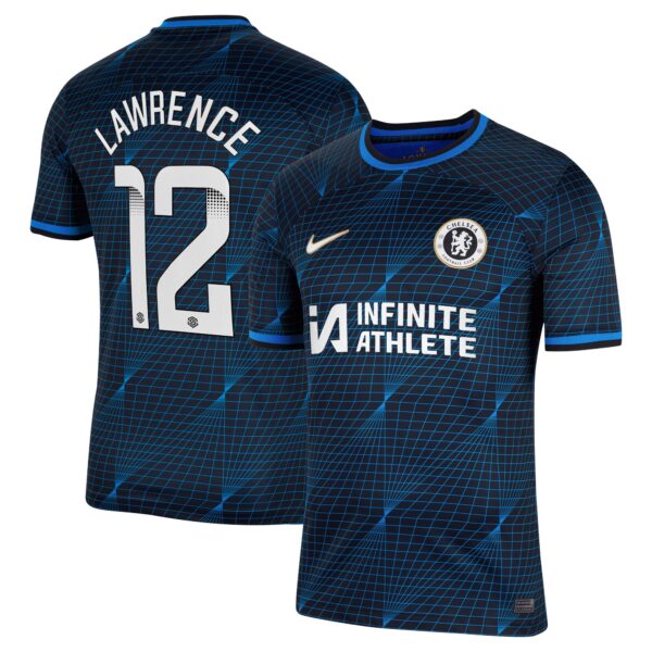 Chelsea Away Stadium Sponsored Shirt 2023-24 With Lawrence 12 Wsl Printing