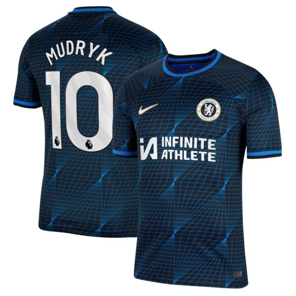 Chelsea Away Stadium Sponsored Shirt 2023-24 With Mudryk 10 Printing