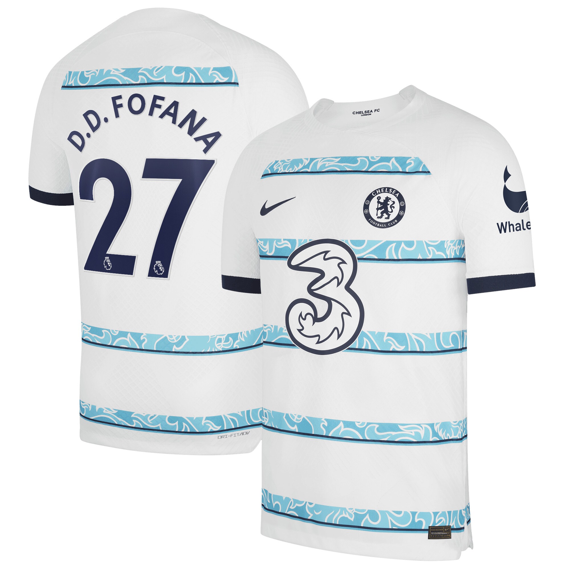 Chelsea Away Vapor Match Shirt 2022-23 with D.D.Fofana 27 printing