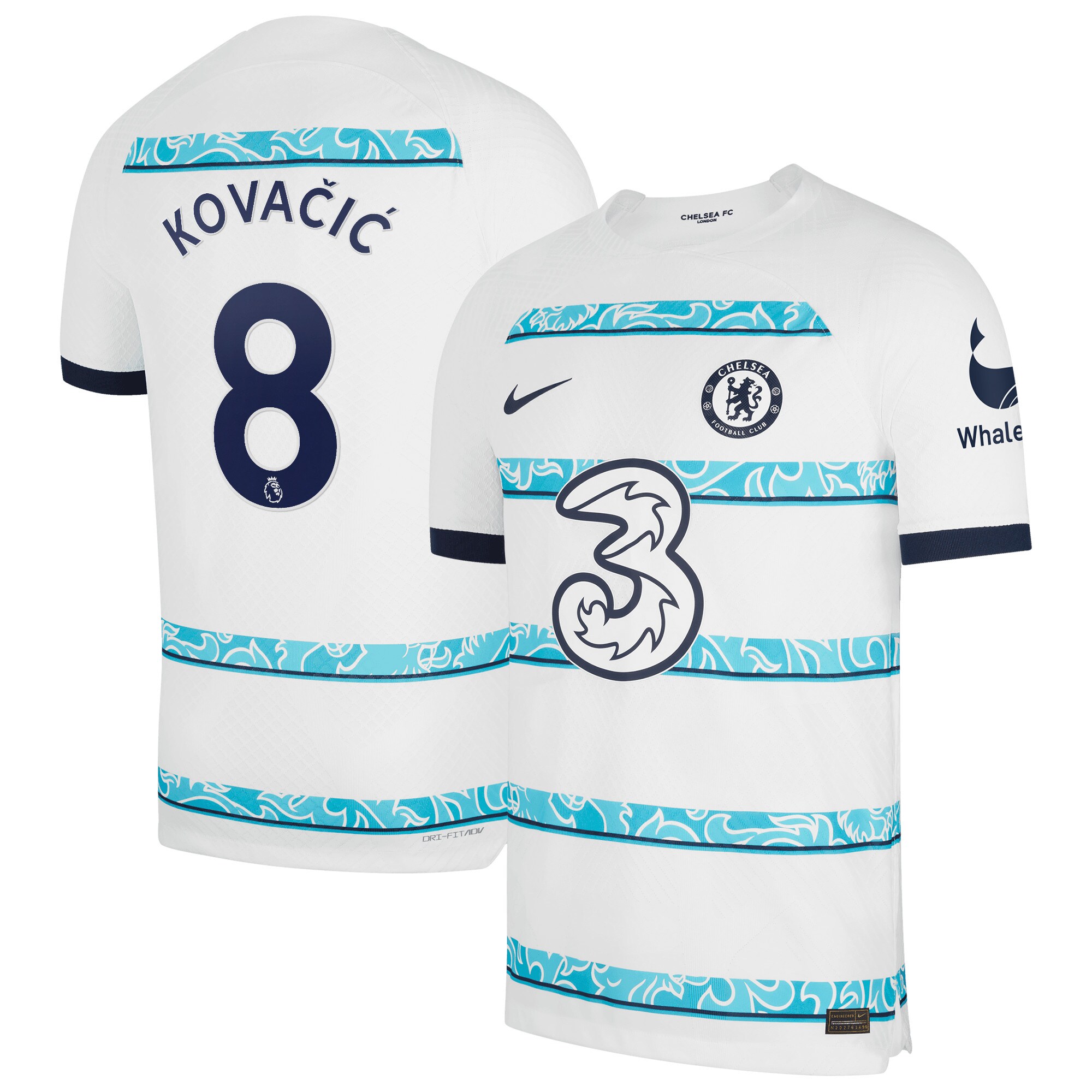 Chelsea Away Vapor Match Shirt 2022-23 with Kovacic 8 printing
