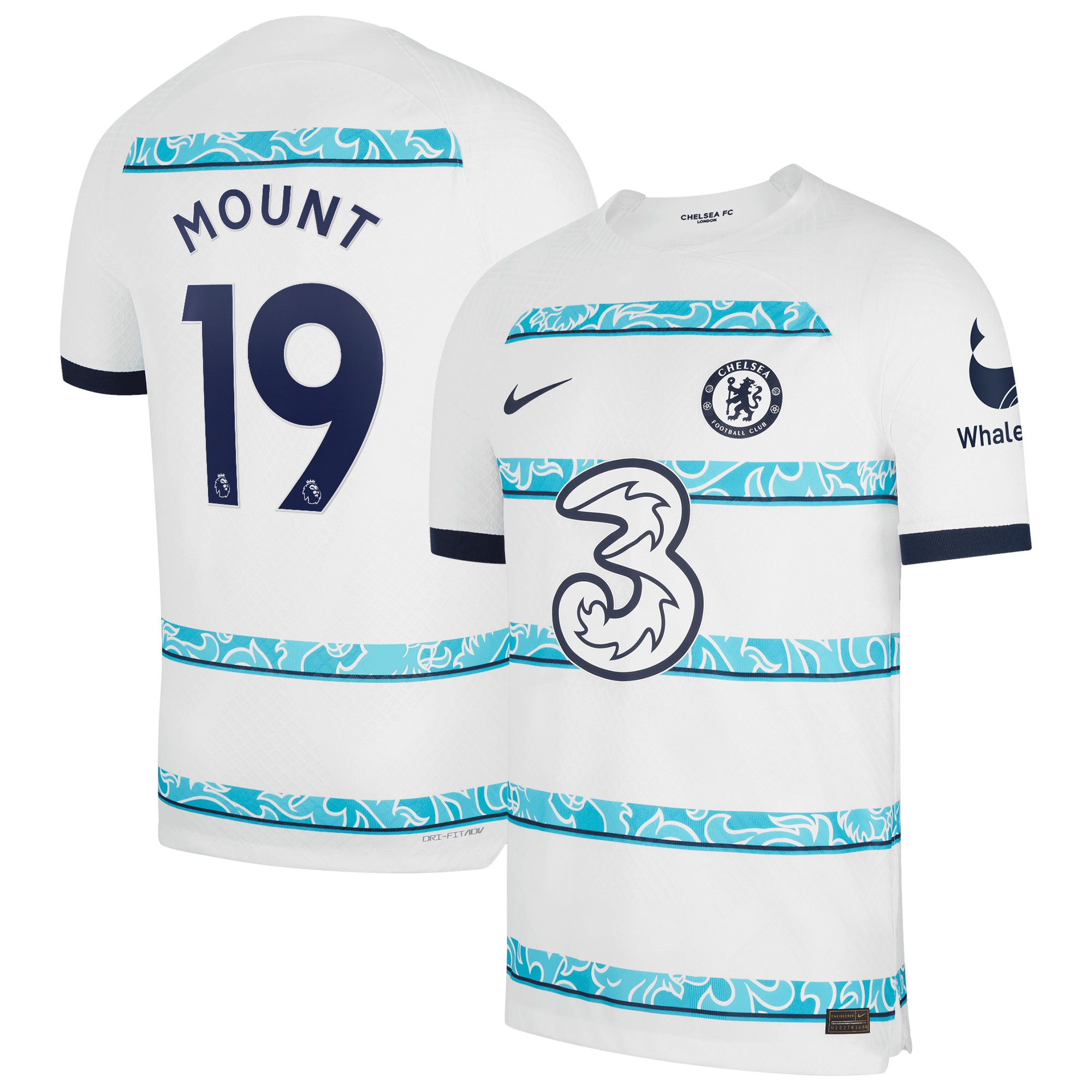 Chelsea Away Vapor Match Shirt 2022-23 with Mount 19 printing