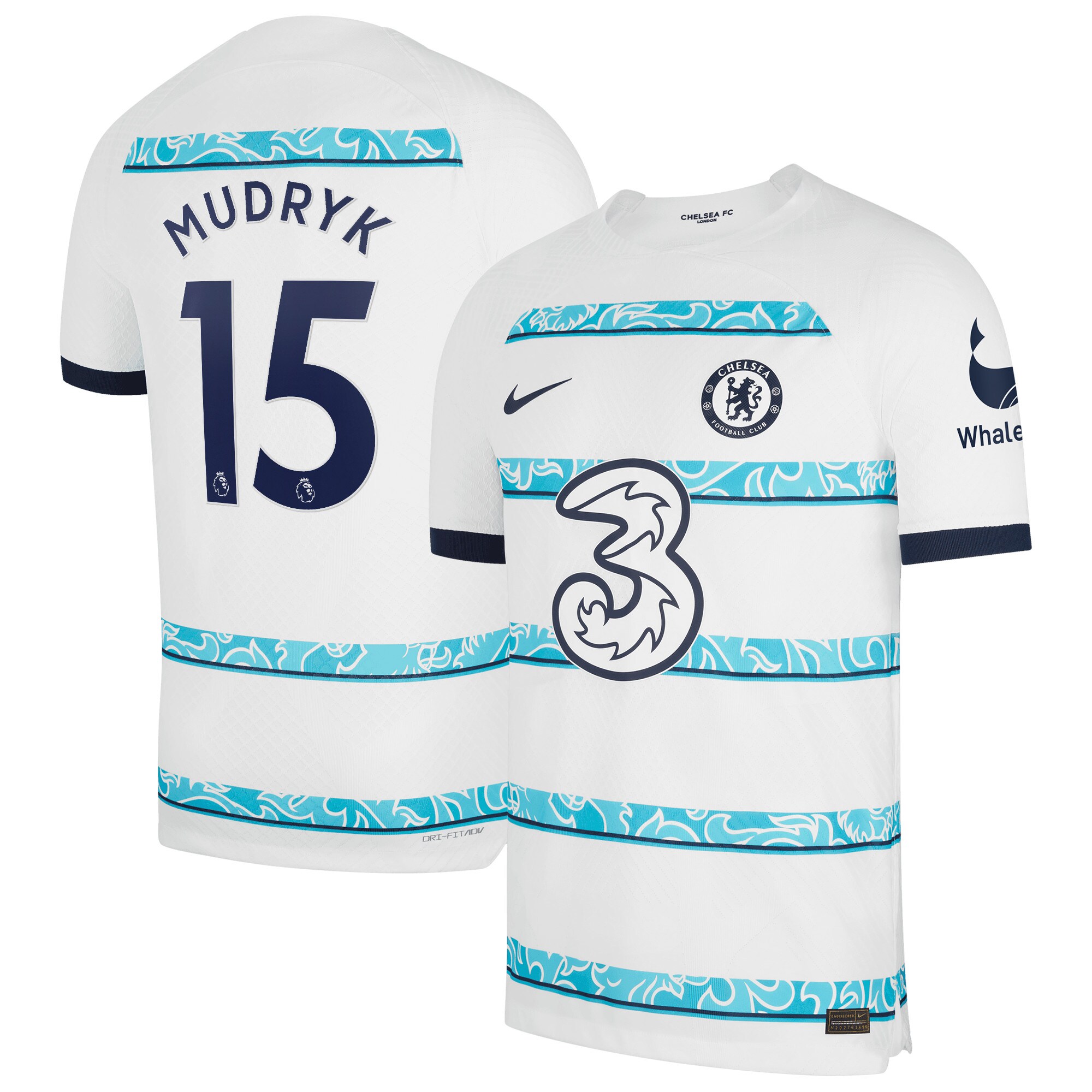 Chelsea Away Vapor Match Shirt 2022-23 with Mudryk 15 printing