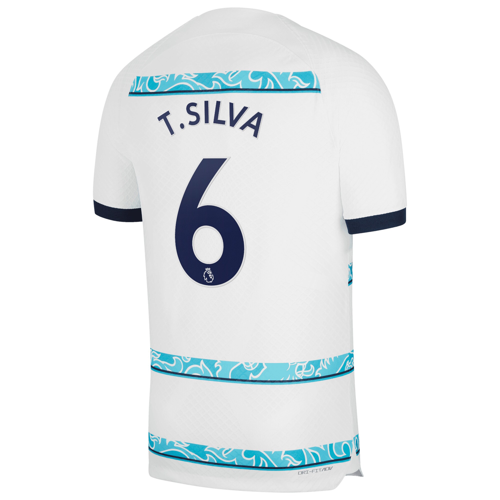Chelsea Away Vapor Match Shirt 2022-23 with T. Silva 6 printing