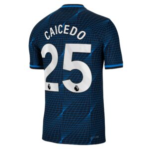 Chelsea Away Vapor Match Sponsored Shirt 2023-24 With Caicedo 25 Printing
